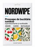 NordWipe — fața ambalajului: prosoape de bucătărie suedeze, superabsorbante și reutilizabile