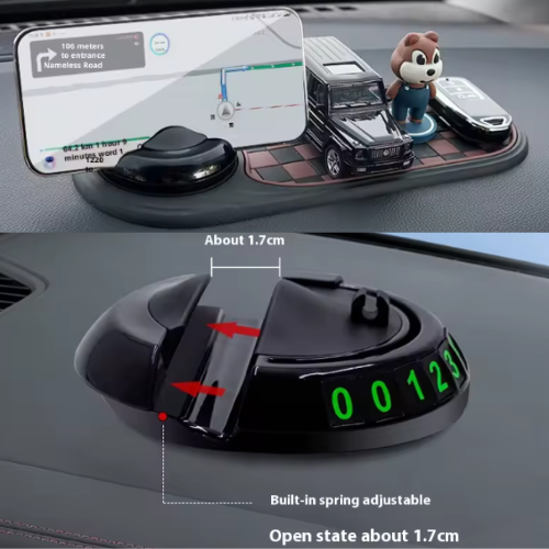 Suport Telefon Auto Anti-Alunecare din PVC, Multifuncțional, pentru Bord