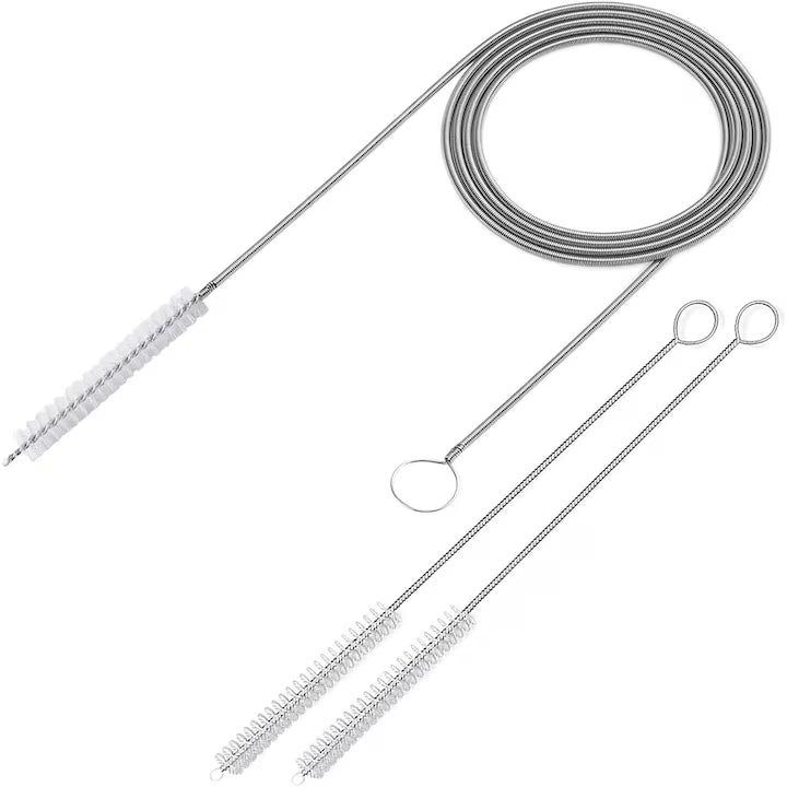 Peria Magică™ de curatare, otel inoxidabil, 152cm, perii din nailon, pentru drenaj frigider si masina