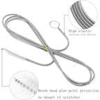 Peria Magică™ de curatare, otel inoxidabil, 152cm, perii din nailon, pentru drenaj frigider si masina