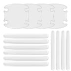 Set autocolante protectie anti-zgarieturi pentru manerele usilor, transparent, 9x9cm/15x1.4cm